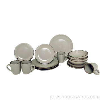 16pcs SOINT Color Glazed Dinner για την οικογένεια